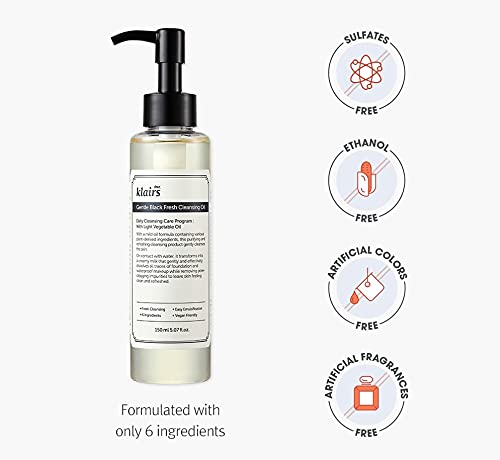 Dear Klairs Gentle Black Fresh Cleansing Oil 150ml