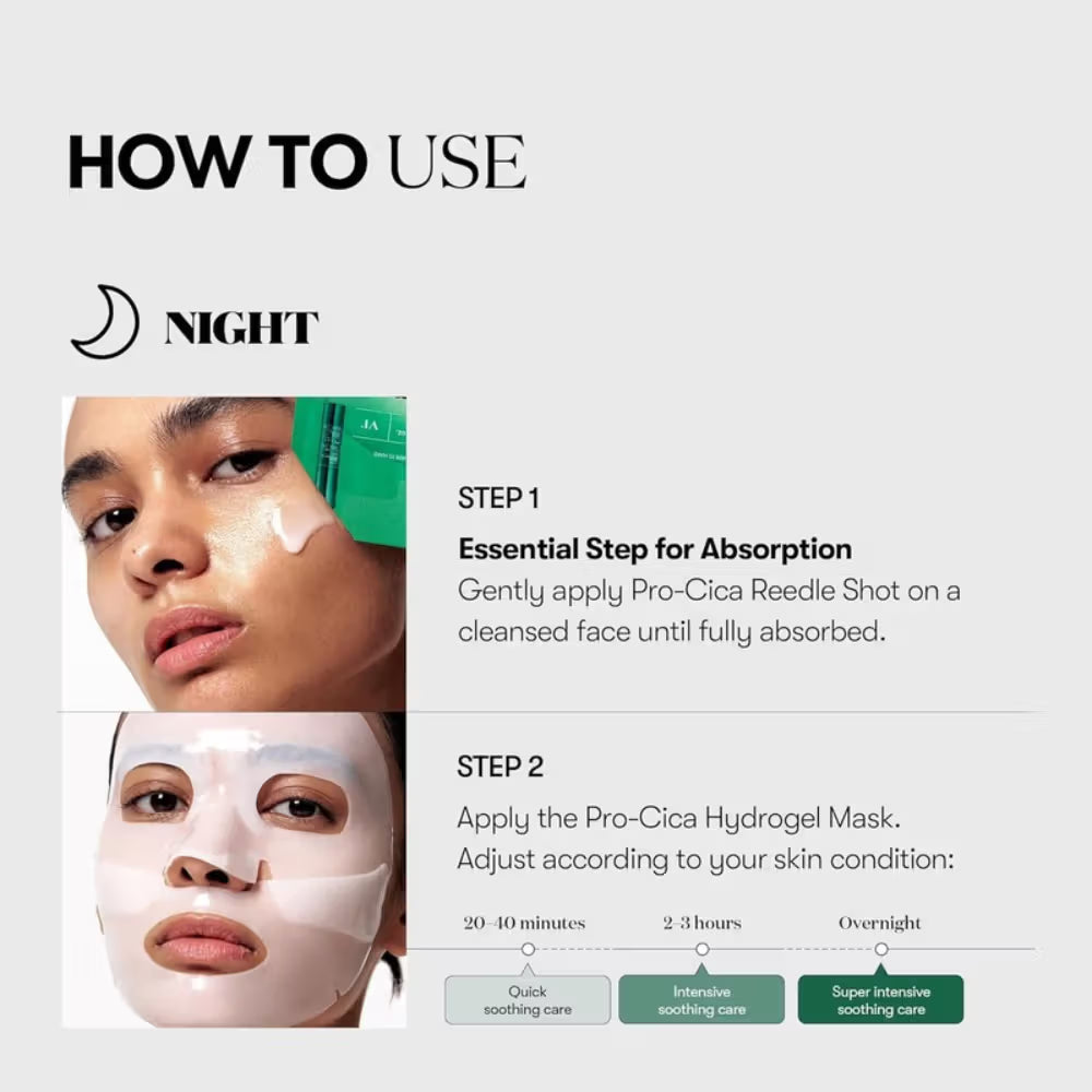 VT Cosmetics Pro Cica Reedle Shot 100 2-Step Hydrogel Mask (33g)