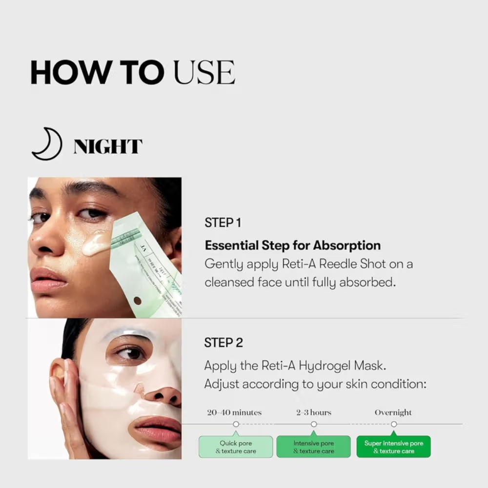 VT Cosmetics Reti-A Reedle Shot 100 2-Step Hydrogel Mask (33g)