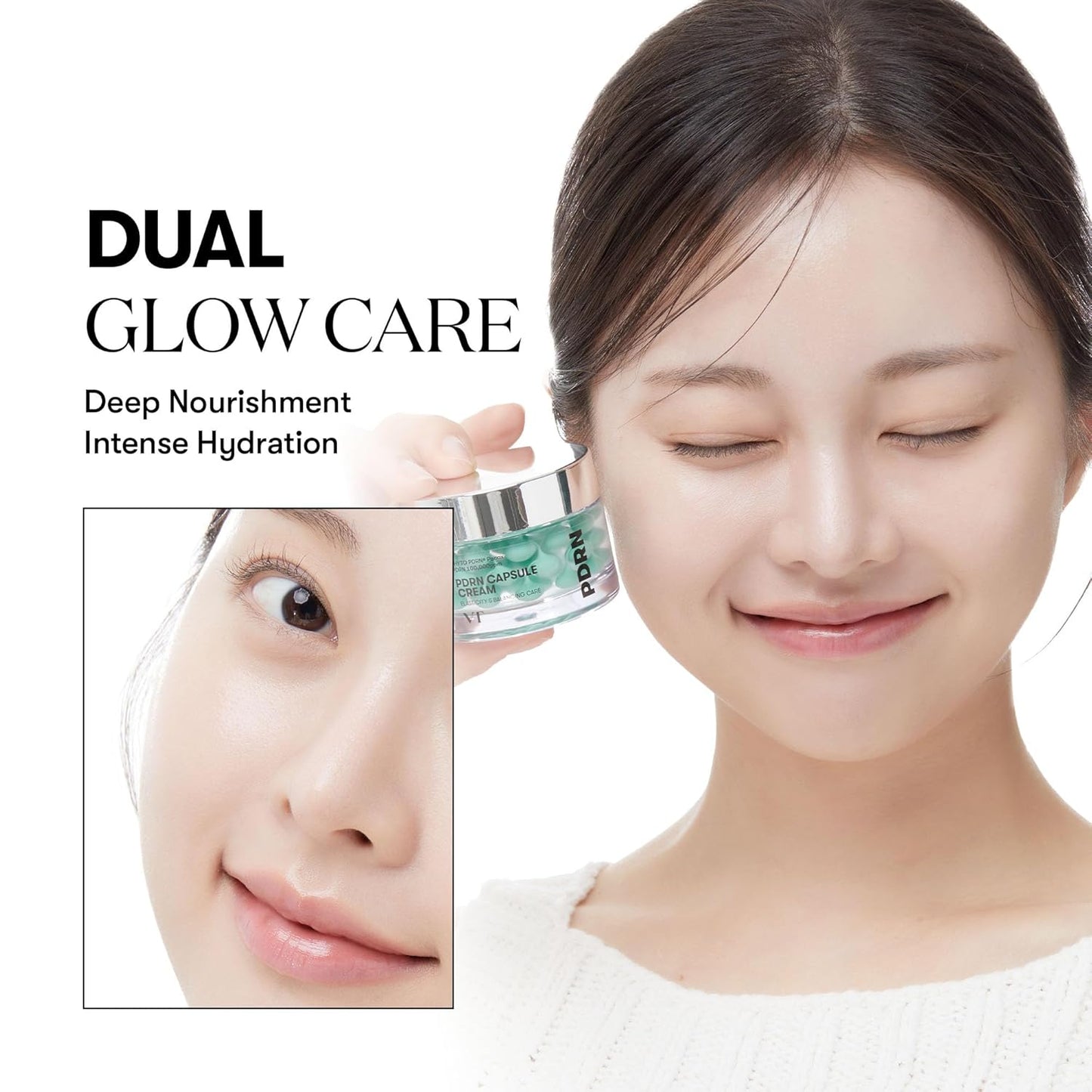 VT COSMETICS PDRN Capsule Cream 100, Hydrating Face Moisturizer with 100,000ppm PDRN, Hyaluronic Acid, 9 Peptides, Firming & Plumping Nourishing Cream, Korean Skin Care (1.69 fl. oz.)