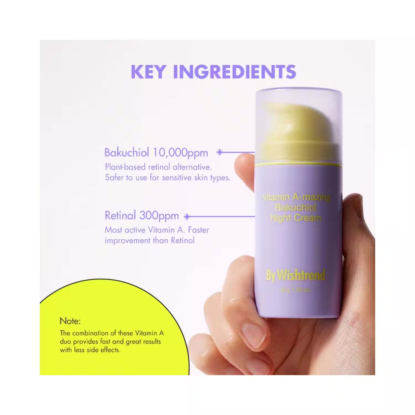 By Wishtrend Vitamin A-mazing Bakuchiol Night Cream (30g)