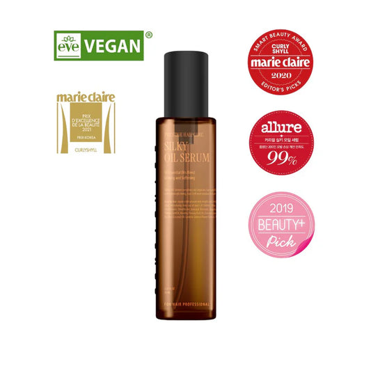Curly Shyll Silky Oil Serum (13ml) | Lightweight Serum for Hair & Scalp | Shining & Softening Hair Care for Damaged, Frizzy Ends | Jojoba & Herbal Oils for Strengthening & Restoring