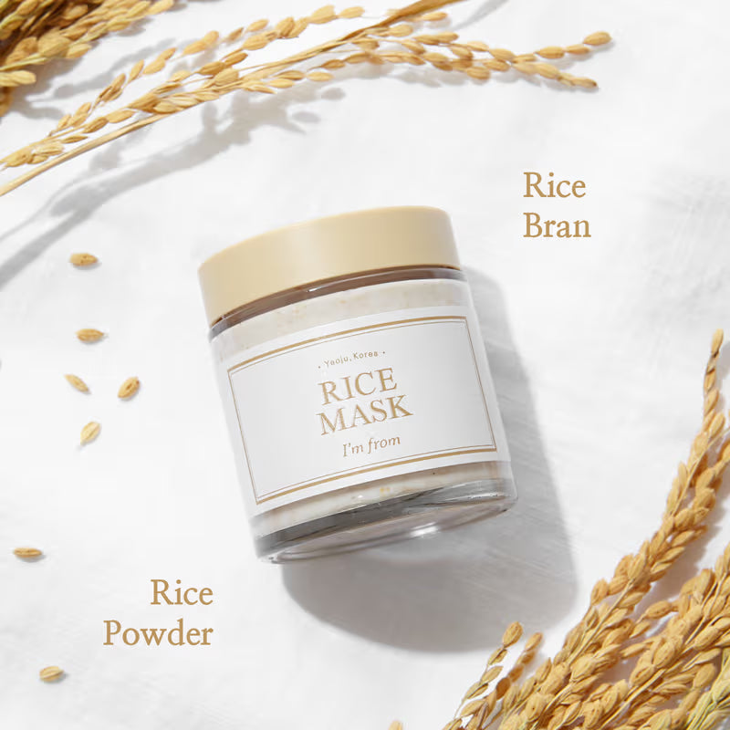I'm From Rice Mask - Brightening & Gentle Exfoliating Korean Face Mask, Minimizes Enlarged Pores (110g)